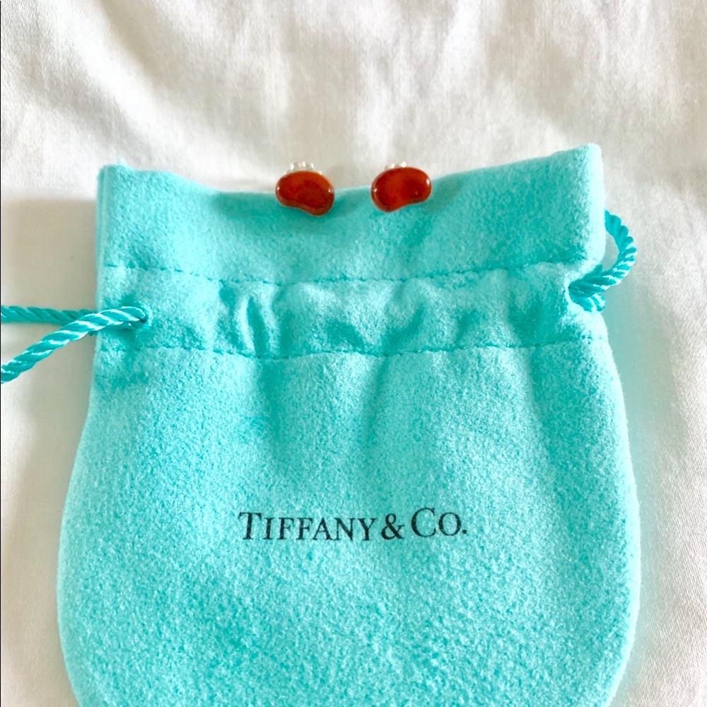 Tiffany & Co. Red Jasper Bean Earrings